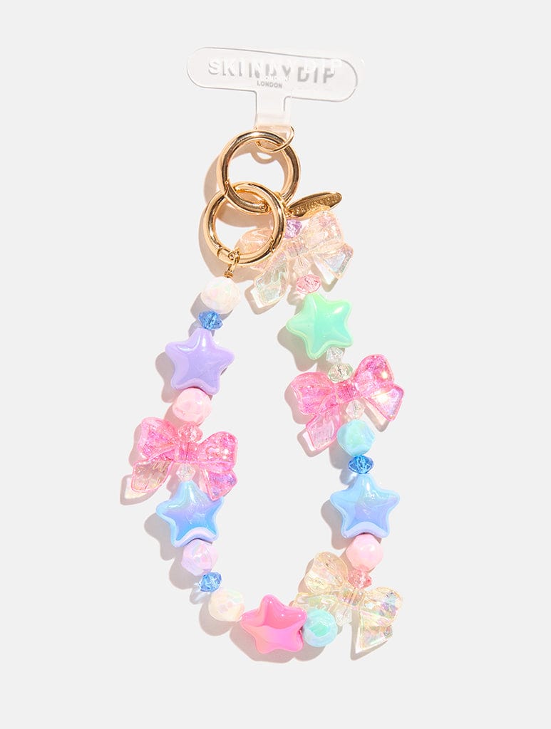Chunky Iridescent Star Beaded Charm Phone Grips Skinnydip London