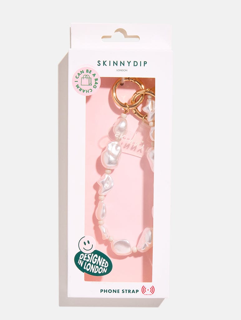 Chunky Pearl Beaded Charm Strap Phone Grips Skinnydip London
