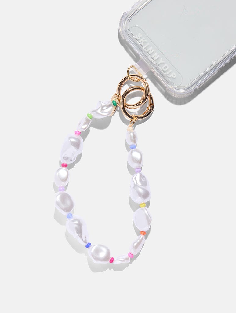 Chunky Pearl Rainbow Beaded Phone Charm Phone Grips Skinnydip London