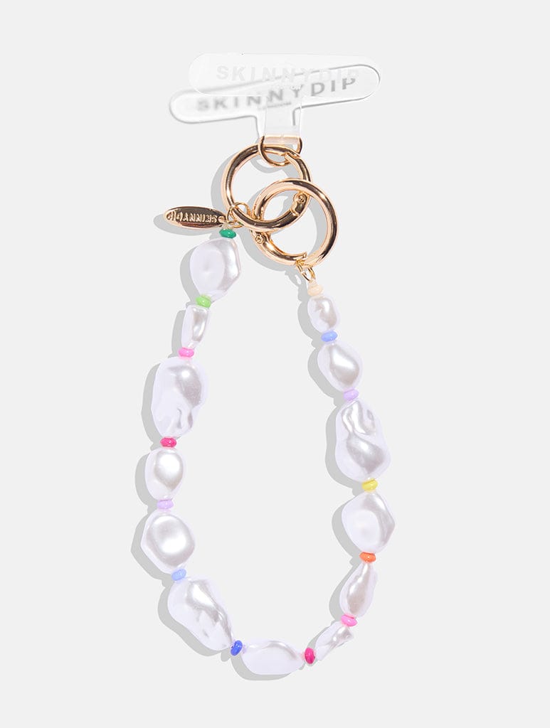 Chunky Pearl Rainbow Beaded Phone Charm Phone Grips Skinnydip London
