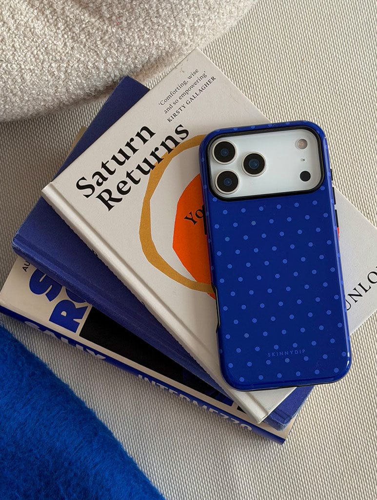 Cobalt Blue Mini Dots Ultra Protective iPhone Case Phone Cases Skinnydip London
