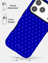 Cobalt Blue Mini Dots Ultra Protective iPhone Case Phone Cases Skinnydip London