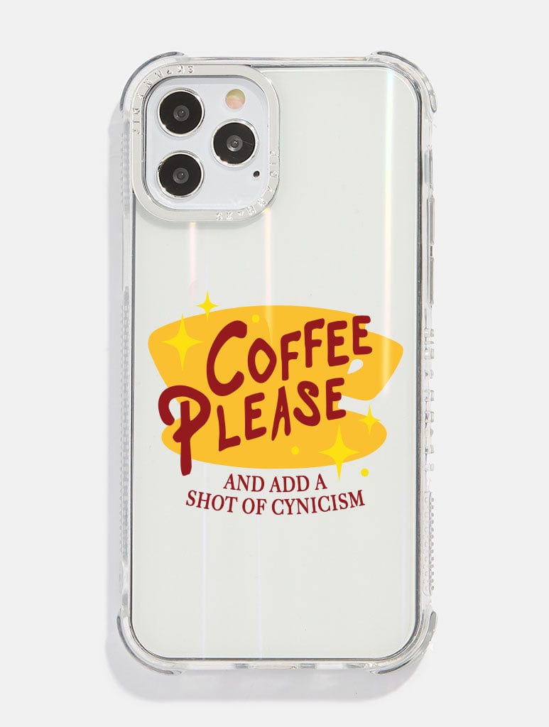 Coffee Please Holo Shock iPhone Case Phone Cases Skinnydip London