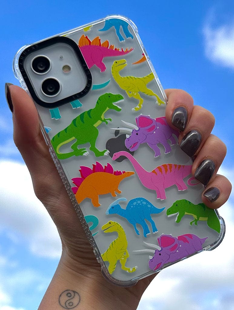 Colourful Dino Shock iPhone Case Phone Cases Skinnydip London