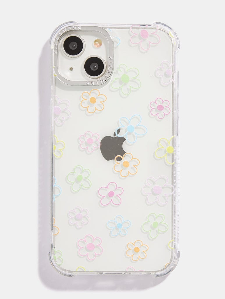 Colourful Flower Outline Shock iPhone Case Phone Cases Skinnydip London