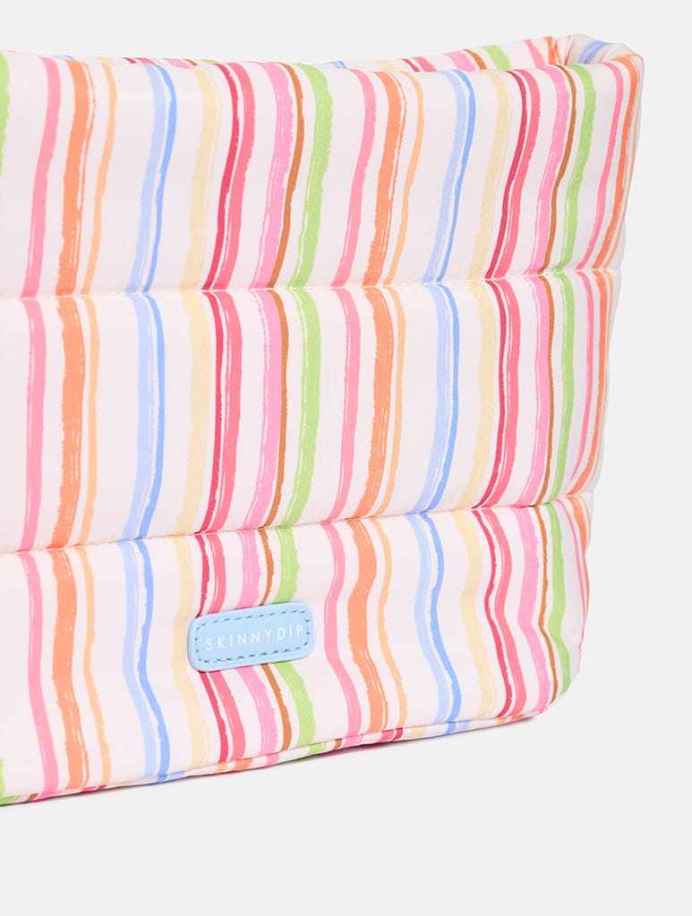 Colourful Sketchy Stripe Pillow Pouch Makeup Bag Makeup Bags & Wash Bags Skinnydip London