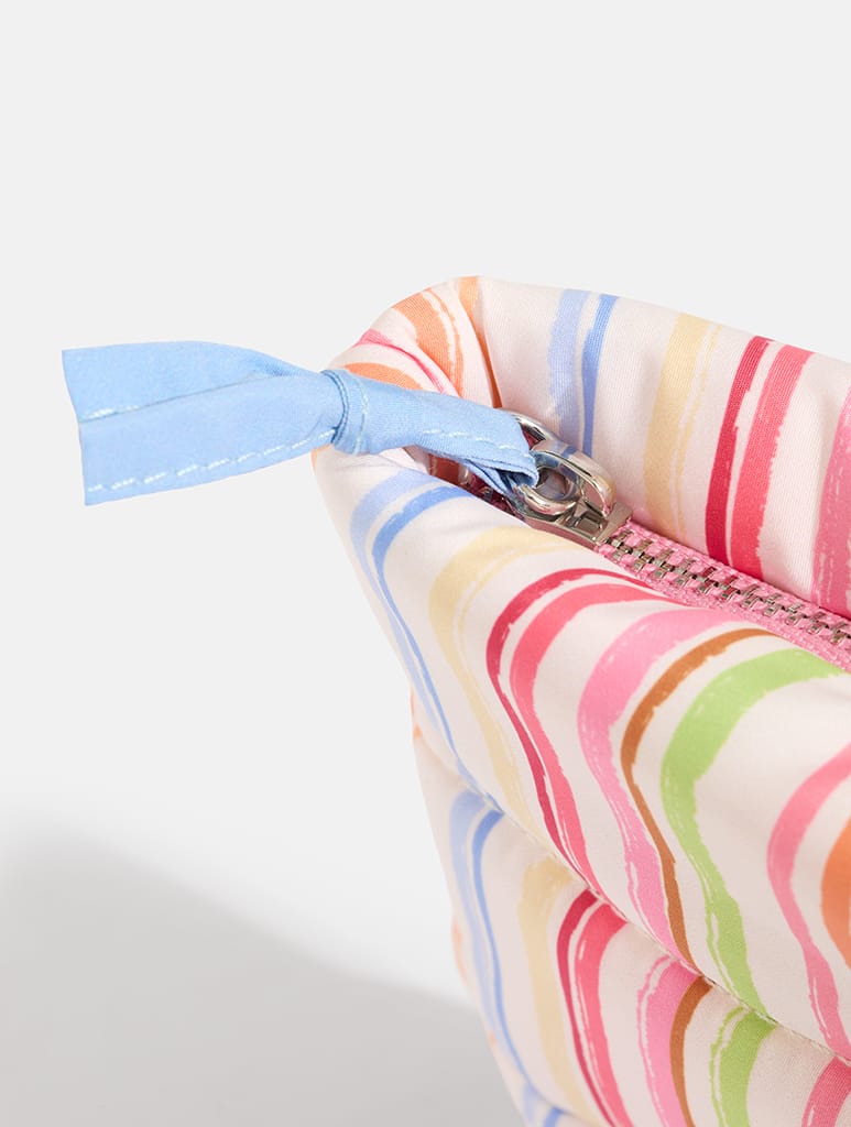 Colourful Sketchy Stripe Pillow Pouch Makeup Bag Makeup Bags & Wash Bags Skinnydip London