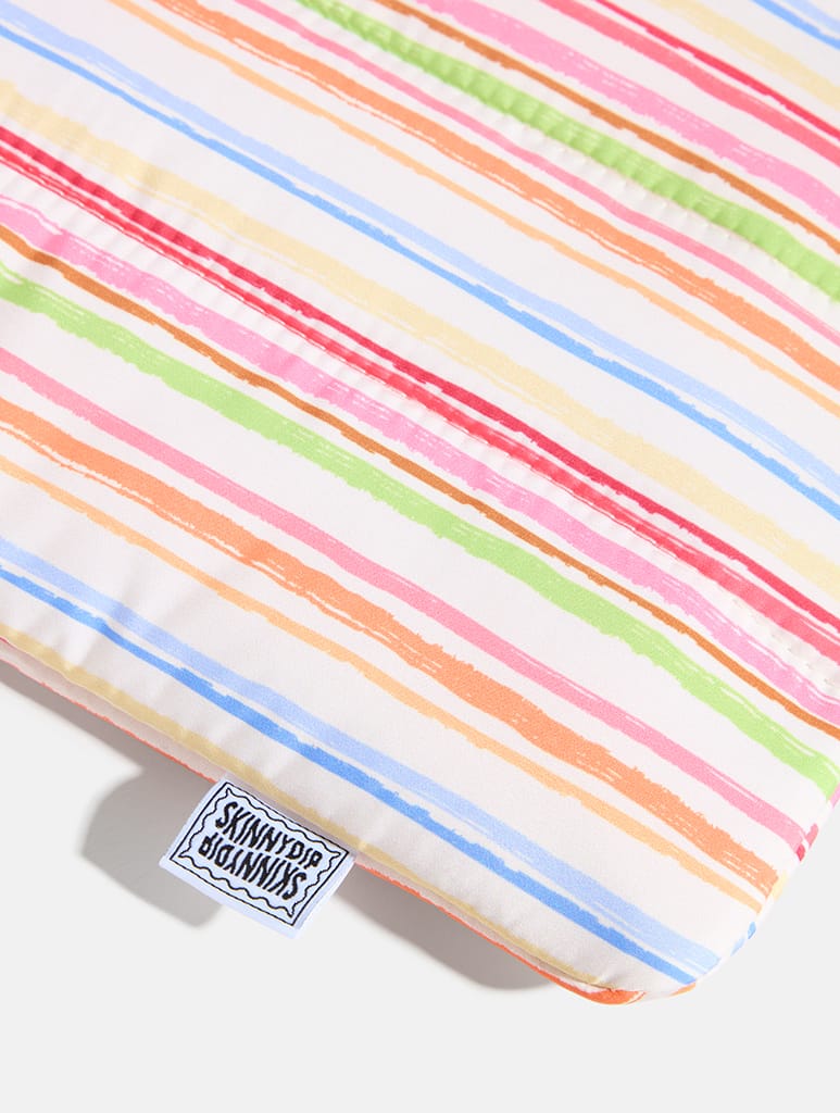Colourful Sketchy Stripe Quilted Laptop Bow Sleeve Laptop Cases Skinnydip London