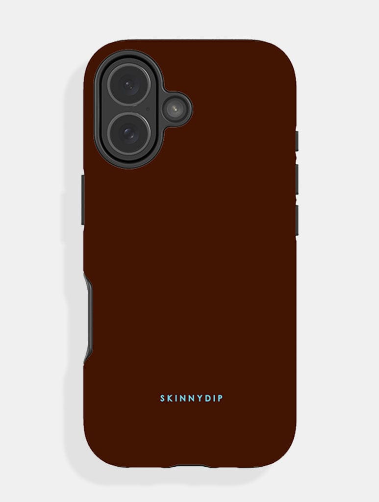 Cool Brown with Blue Solid Colour Ultra Protective iPhone Case Phone Cases Skinnydip London