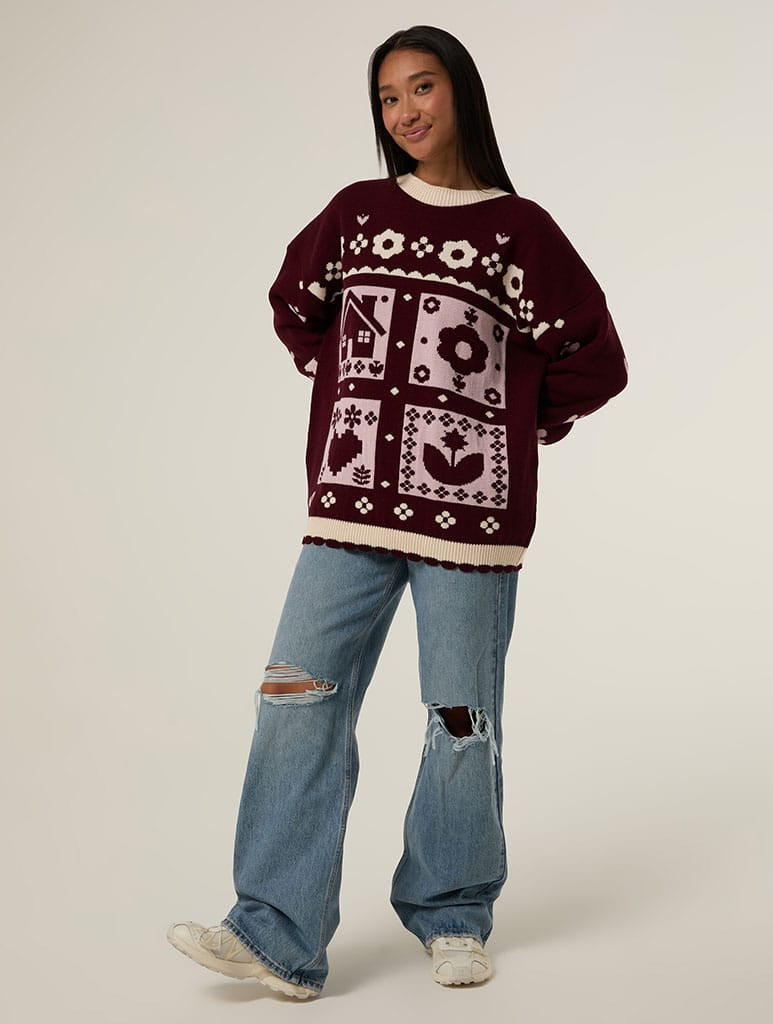 Cosy Cottage Knitted Jumper Jumpers & Cardigans Skinnydip London
