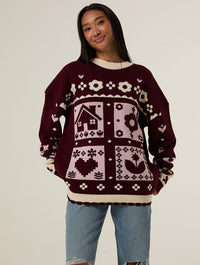 Cosy Cottage Knitted Jumper Jumpers & Cardigans Skinnydip London