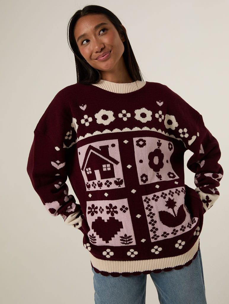 Cosy Cottage Knitted Jumper Jumpers & Cardigans Skinnydip London