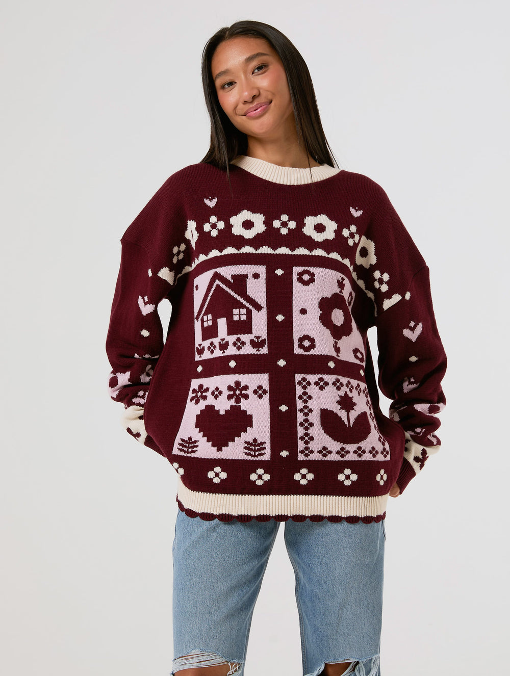 Cosy Cottage Knitted Jumper Jumpers & Cardigans Skinnydip London