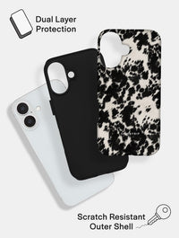 Cow Print Black and White Ultra Protective iPhone Case Tech Skinnydip London