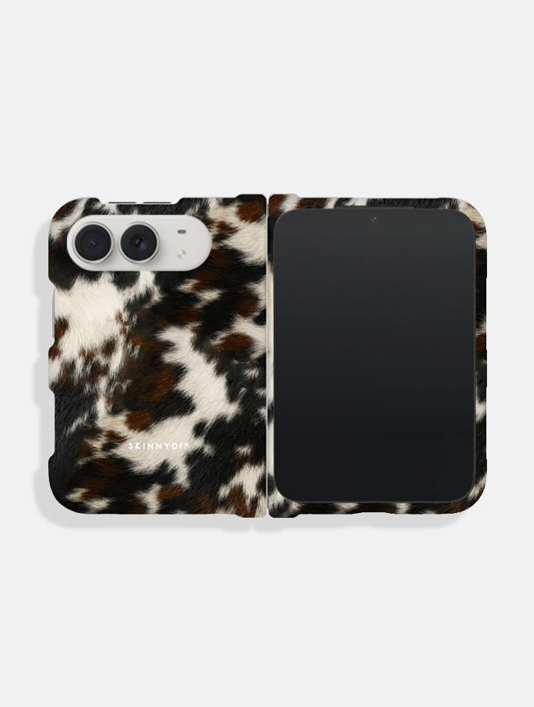 Cow Print Brown And Black Impact Resistant iPhone Duo Case Phone Cases Skinnydip London