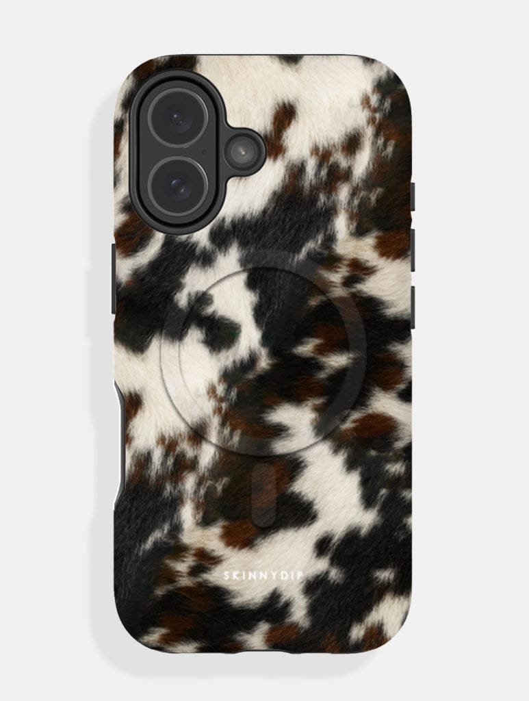 Cow Print Brown and Black Magsafe Ultra Protective iPhone Case Phone Cases Skinnydip London