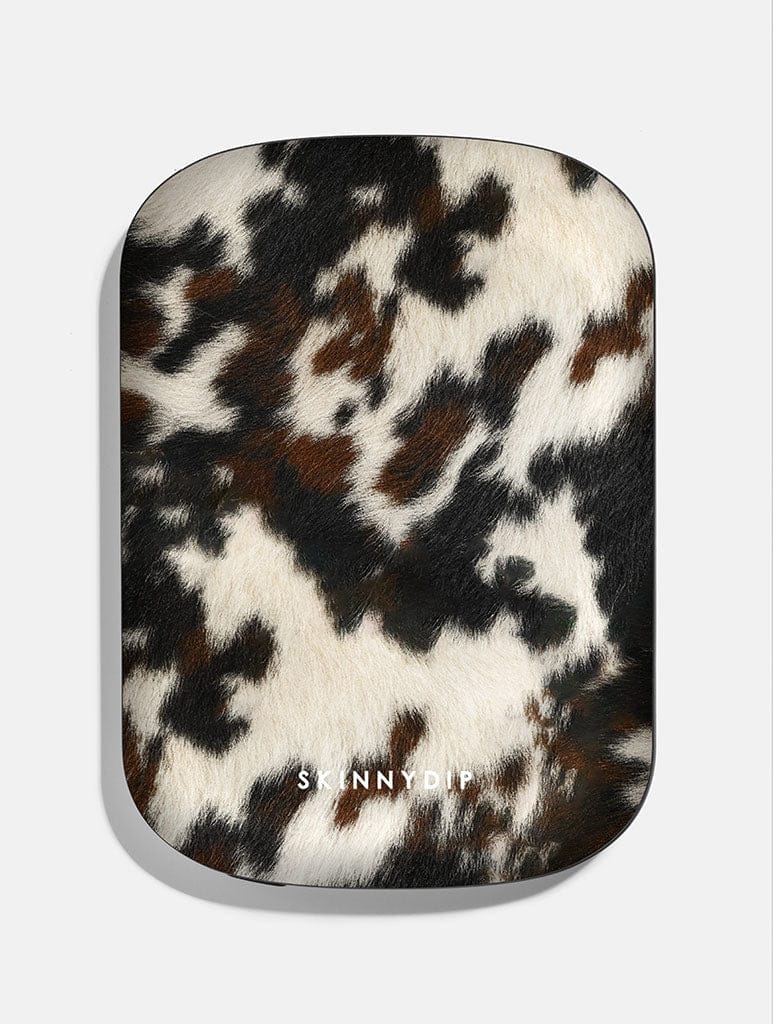 Cow Print Brown and Black Portable Magsafe Charger Portable Chargers Skinnydip London