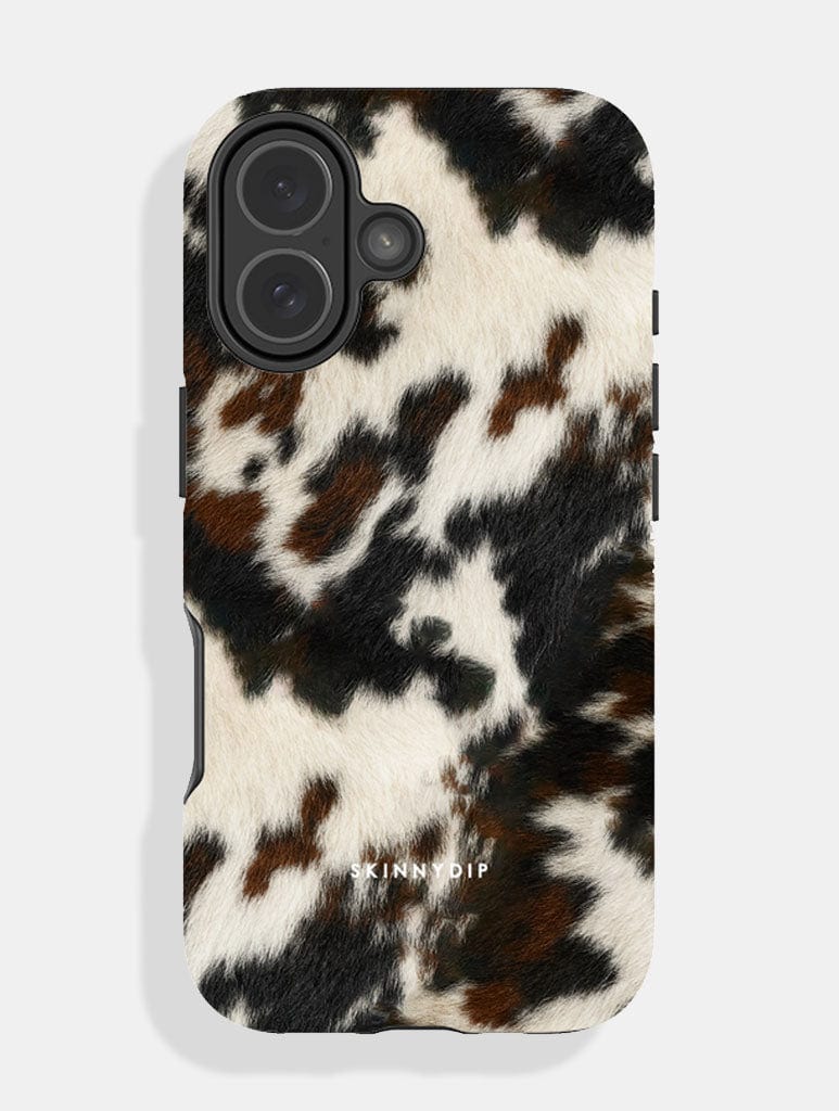 Cow Print Brown and Black Ultra Protective iPhone Case Phone Cases Skinnydip London