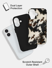 Cow Print Brown and Black Ultra Protective iPhone Case Phone Cases Skinnydip London