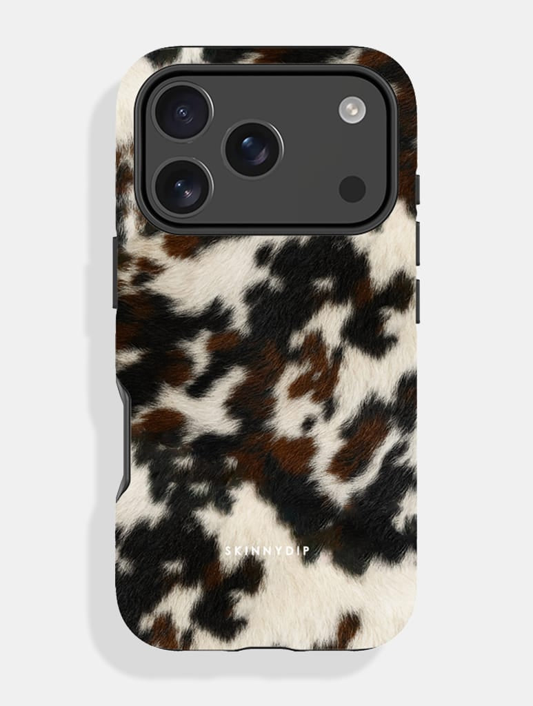 Cow Print Brown and Black Ultra Protective iPhone Case Phone Cases Skinnydip London