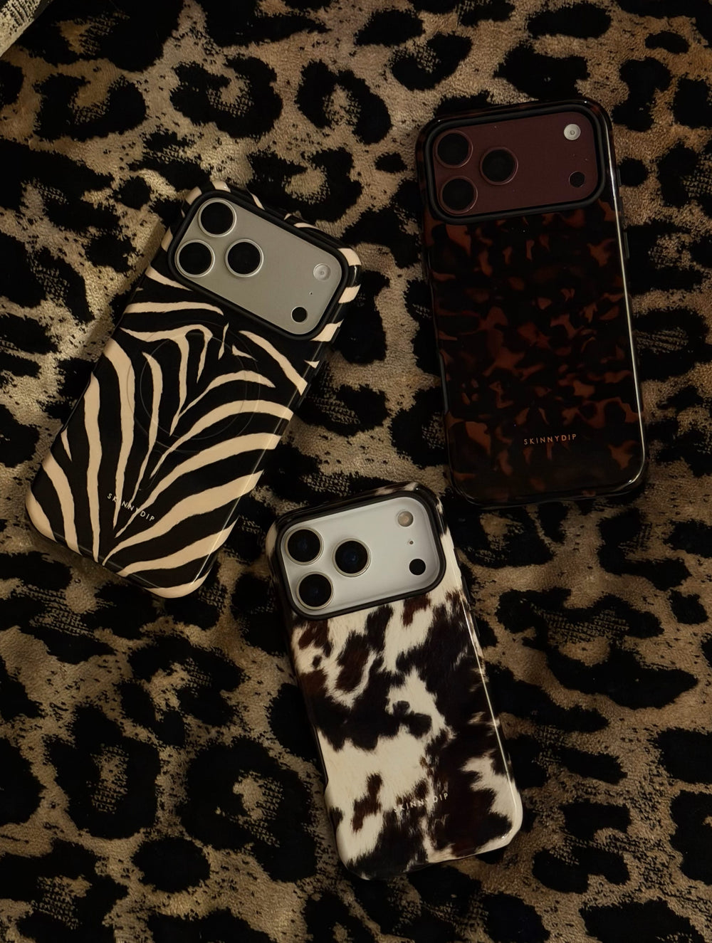 Cow Print Brown and Black Ultra Protective iPhone Case Phone Cases Skinnydip London
