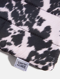 Cow Print Quilted Bow Laptop Sleeve Laptop Cases Skinnydip London