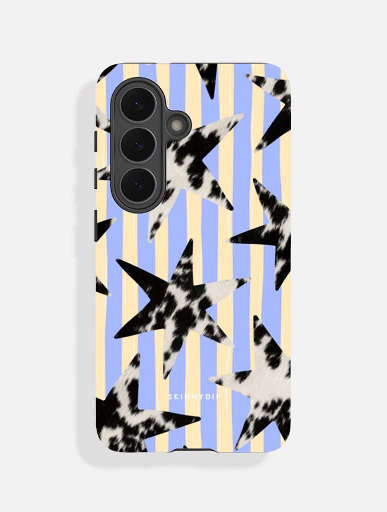 Cow Print Star Stripe Blue and Yellow Ultra Protective Samsung Case Phone Cases Skinnydip London