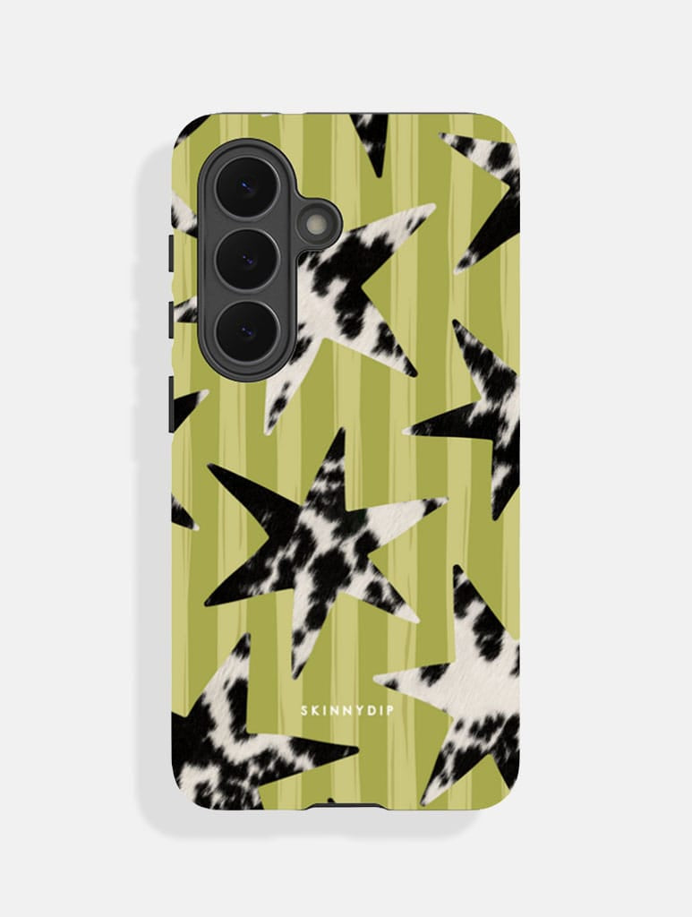 Cow Print Star Stripe Green Ultra Protective Samsung Case Phone Cases Skinnydip London