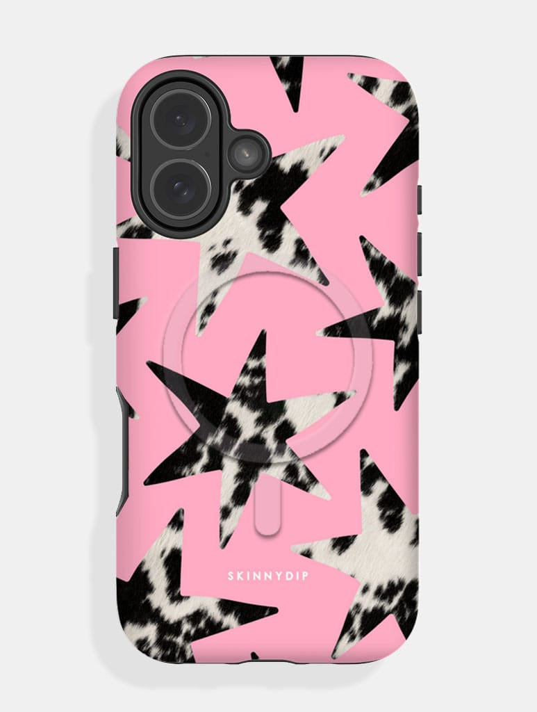 Cow Print Stars Pink Magsafe Ultra Protective iPhone Case Phone Cases Skinnydip London