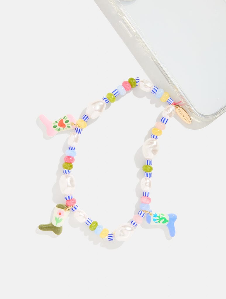Cowboy Boot Beaded Strap Phone Grips Skinnydip London