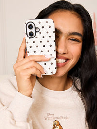 Cream And Black Painted Polka Dot Ultra Protective Samsung Case Phone Cases Skinnydip London