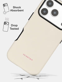 Cream Solid Colour Ultra Protective iPhone Case Phone Cases Skinnydip London