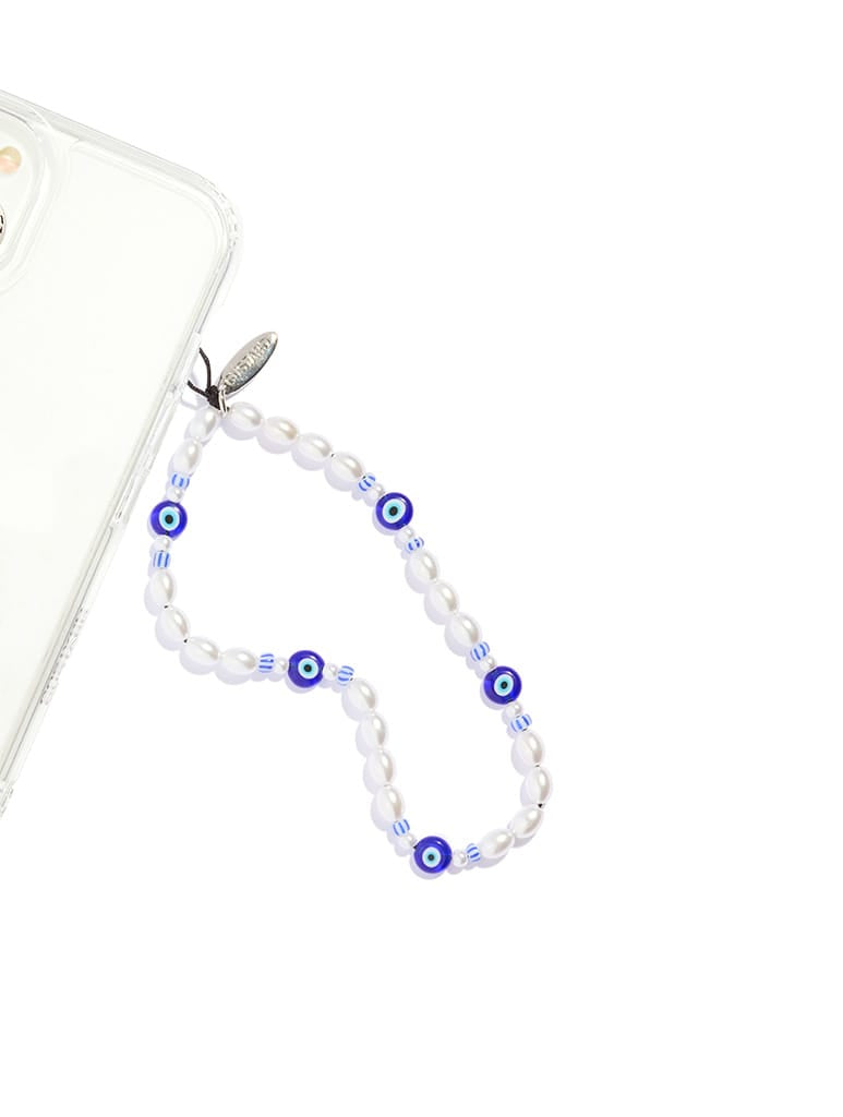 Custard Evil Eye Beaded Strap Phone Grips Custard London