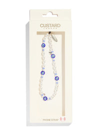 Custard Evil Eye Beaded Strap Phone Grips Custard London