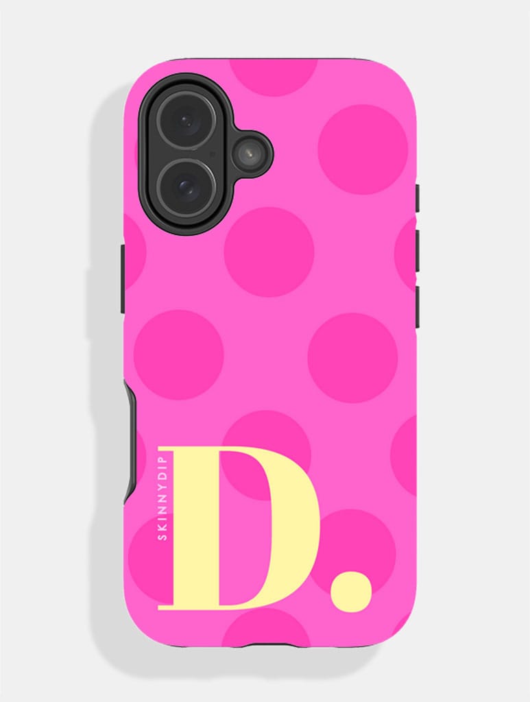 'D' Initial Patterned Pink Ultra Protective iPhone Case Phone Cases Skinnydip London