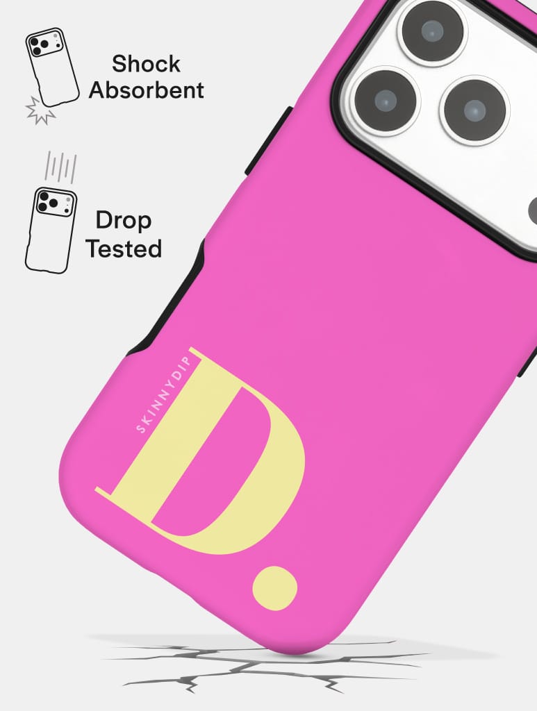 'D' Initial Pink Ultra Protective iPhone Case Phone Cases Skinnydip London