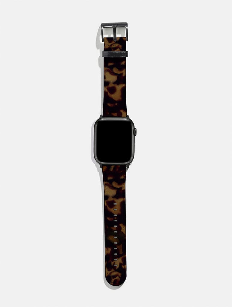 Dark Tortoise Print Apple Watch Strap Watch Straps Skinnydip London