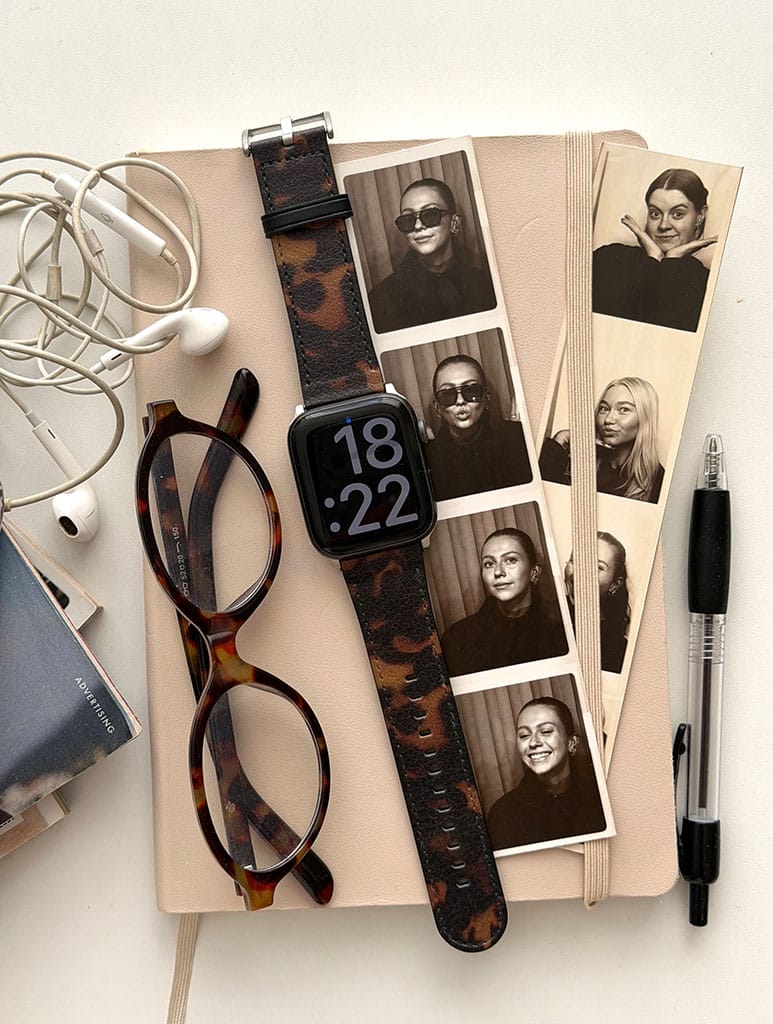 Dark Tortoise Print Apple Watch Strap Watch Straps Skinnydip London