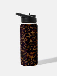 Dark Tortoise Shell 18oz Stainless Steel Water bottle Water Bottles Skinnydip London