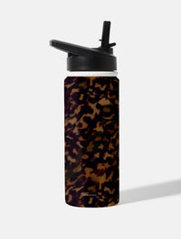 Dark Tortoise Shell 18oz Stainless Steel Water bottle Water Bottles Skinnydip London