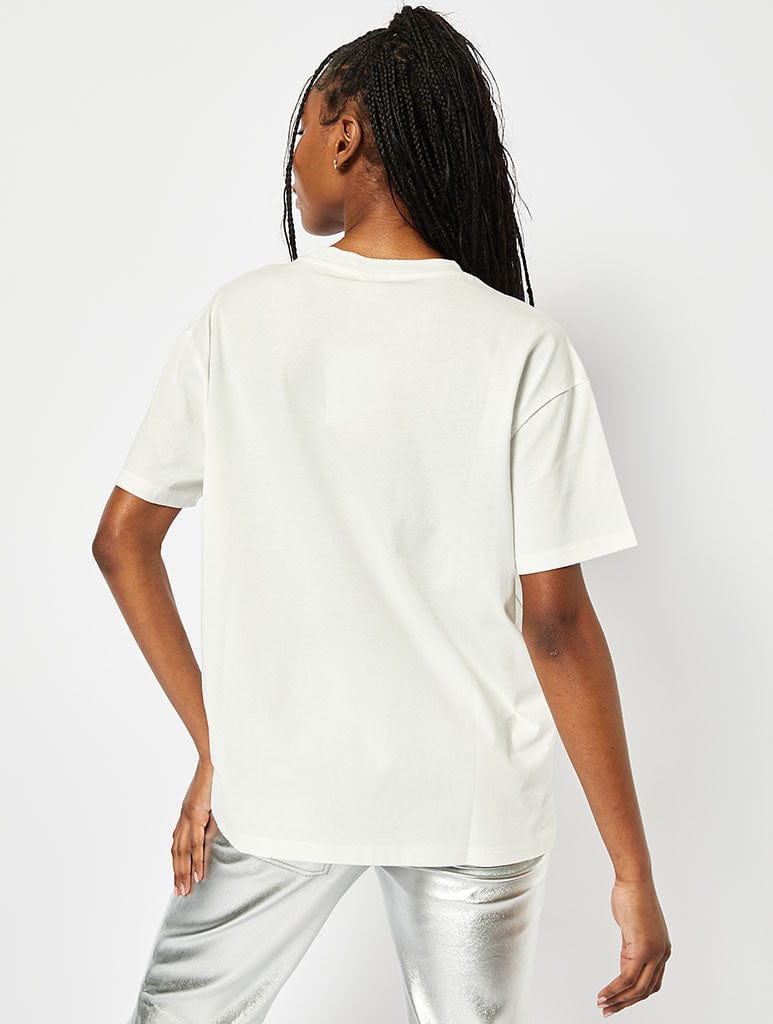 Delusional Oversized T-Shirt in Ecru Tops & T-Shirts Skinnydip London