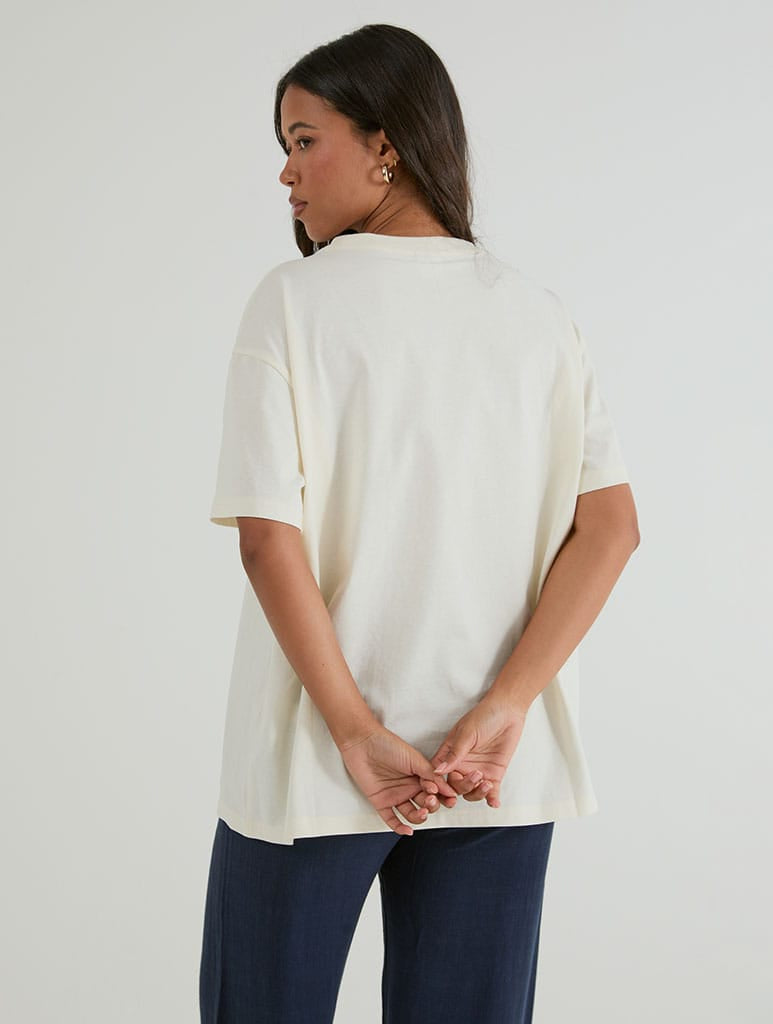 Diamond Tie T-Shirt In White Tops & T-Shirts Skinnydip London