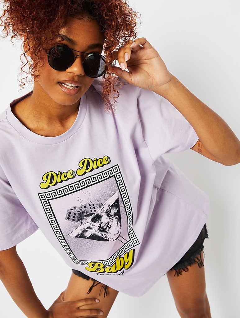 Dice Dice Baby Oversized T-Shirt Tops & T-Shirts Skinnydip London