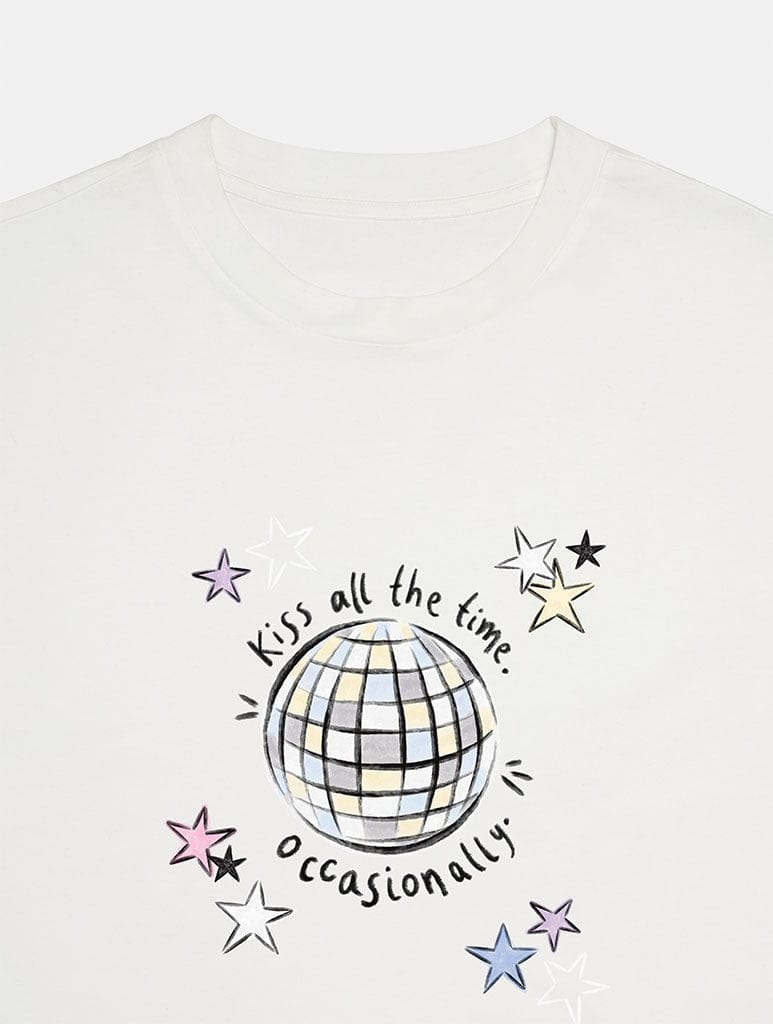 Disco Occasionally Sweatshirt In White Hoodies & Sweatshirts Skinnydip London