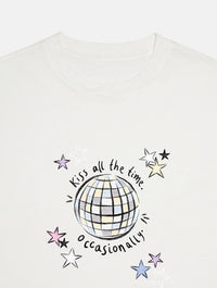 Disco Occasionally Sweatshirt In White Hoodies & Sweatshirts Skinnydip London