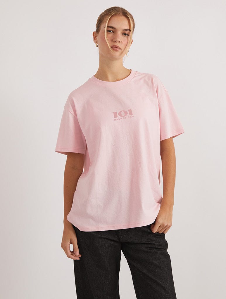 Disney 101 Dalmatians Frame T-Shirt In Pink Tops & T-Shirts Skinnydip London