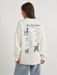 Disney 101 Dalmatians Mans Best Friend Sweatshirt In White Hoodies & Sweatshirts Skinnydip London