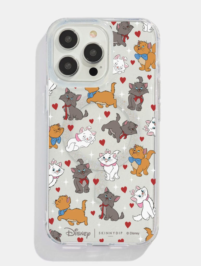 Disney Aristocats Ditsy Heart Glitter MagSafe iPhone Case Phone Cases Skinnydip London