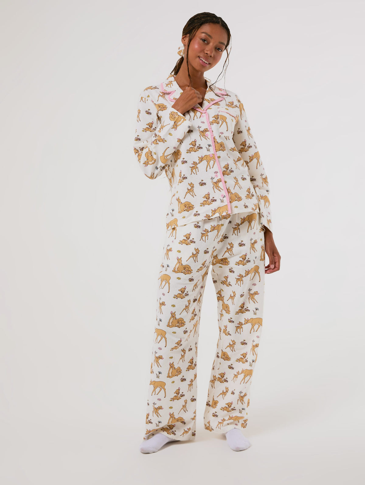 Disney Bambi Frilly Pyjama Set with Scrunchie Lingerie & Nightwear Skinnydip London