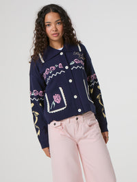 Disney Beauty and The Beast Knitted Cardigan Jumpers & Cardigans Skinnydip London